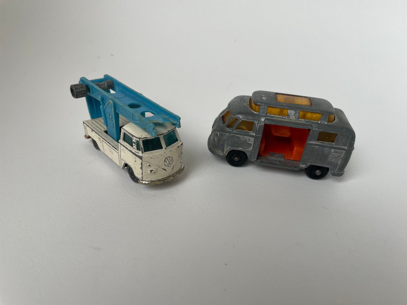 2x model VW Volkswagen T1 hoogwerker camper Husky Lesney, Ophalen of Verzenden, Gebruikt, Auto, Lesney