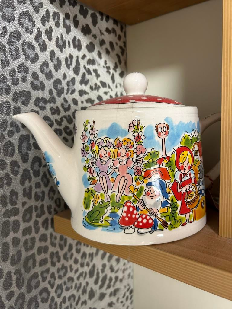 Blond Amsterdam Efteling Theepot met kaartje, Blond Amsterdam, Overige typen, Ophalen of Verzenden, Zo goed als nieuw