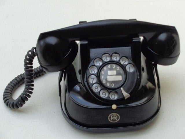Oude Telefoon met Draaischijf RTT uit 1956, Telecommunicatie, Ophalen of Verzenden, Gebruikt, Bakeliet