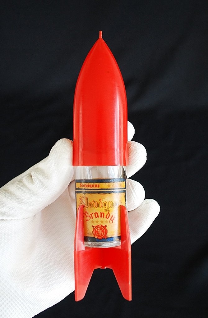 Raket Brandy Sloviganac fles. Vintage Oostblok, Ophalen of Verzenden