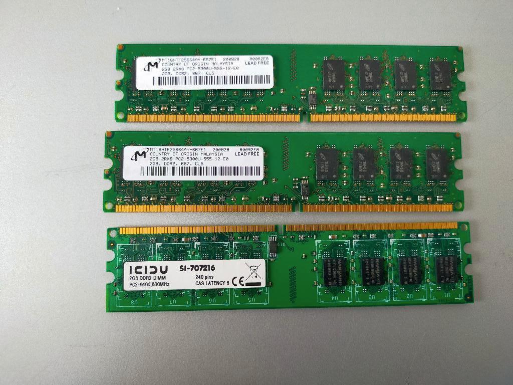 3 geheugen dimms  3 x 2gb ddr2 (alleen ophalen), Computers en Software, RAM geheugen, Ophalen, Zo goed als nieuw, DDR2, Desktop
