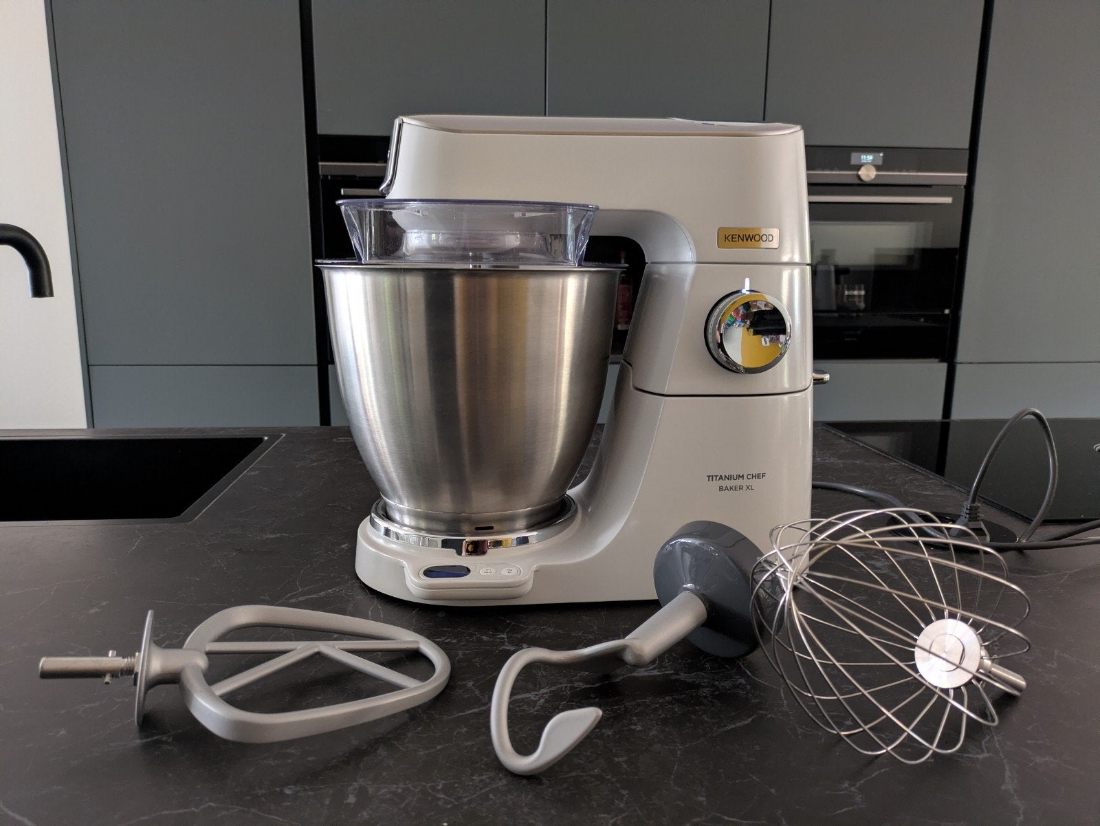 Kenwood Titanium Chef Baker XL Wit - 1x gebruikt / incl. gar, Witgoed en Apparatuur, Keukenmixers, 4 liter of meer, Ophalen, Zo goed als nieuw