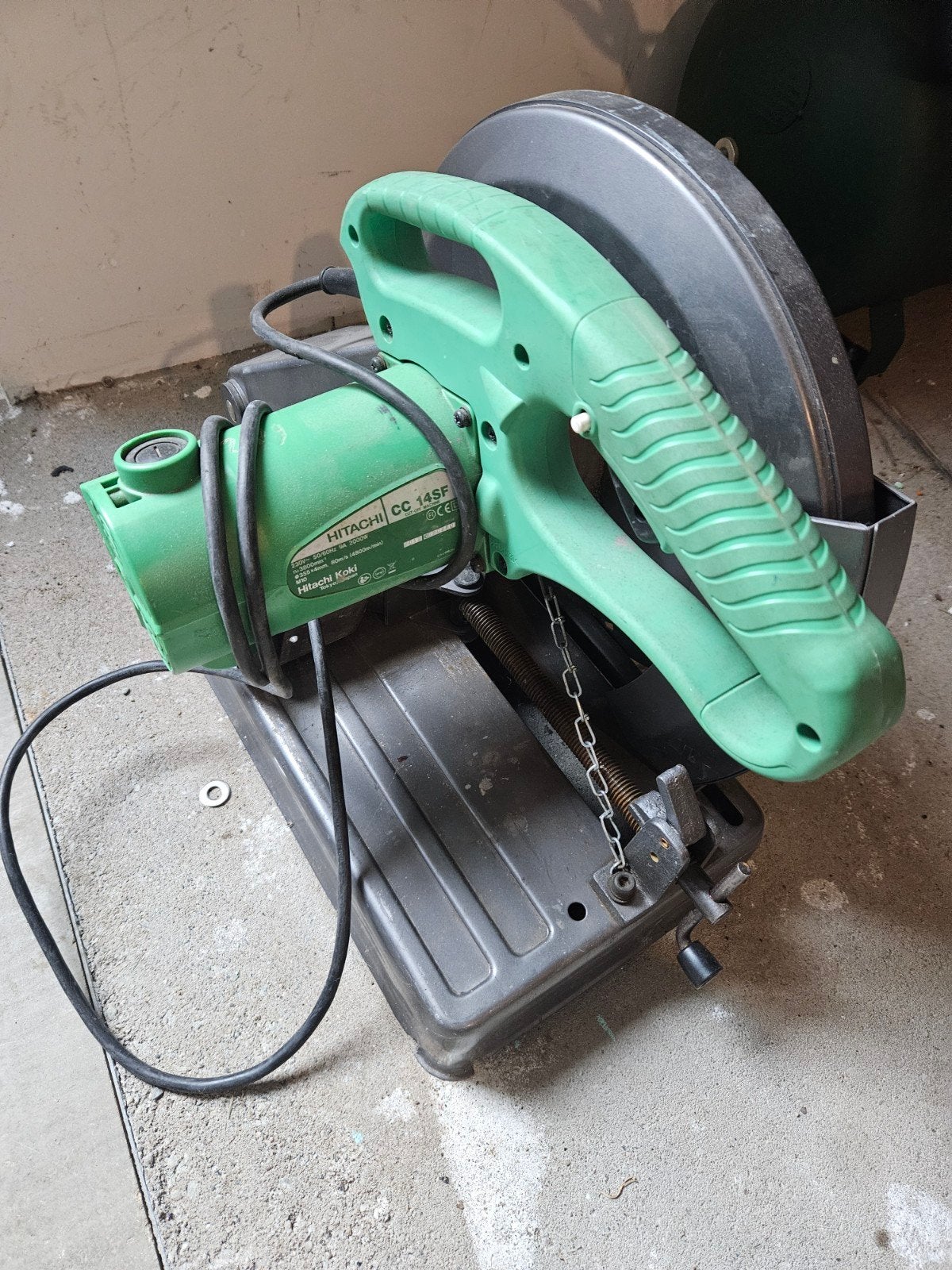 Hitachi CC 14SF Doorslijper - Krachtige Afkortmachine, Gebruikt, 70 mm of meer, Ophalen of Verzenden, Afkortzaag