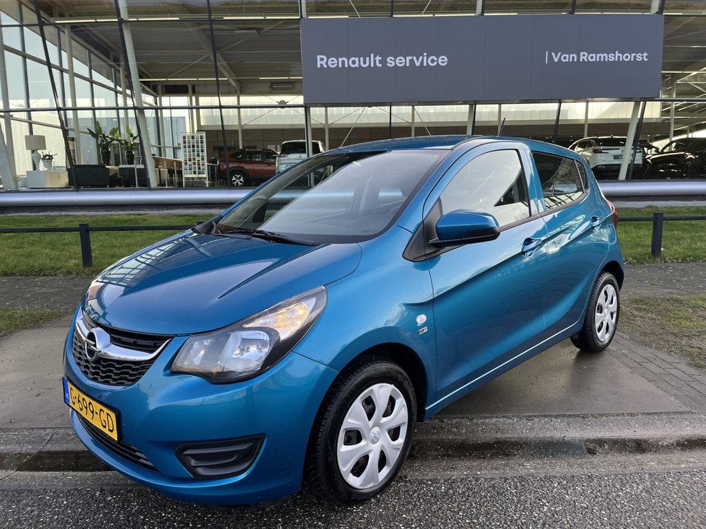 Opel KARL 1.0 ecoFLEX 120 Jaar Edition / Airco / Cruise / Bl, Auto's, Opel, Stof, Gebruikt, Blauw, Origineel Nederlands