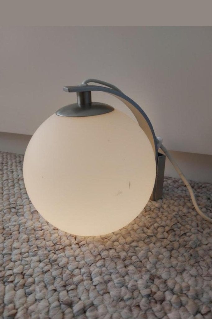 vintage glazen lamp bol, Ophalen of Verzenden, Gebruikt, Glas