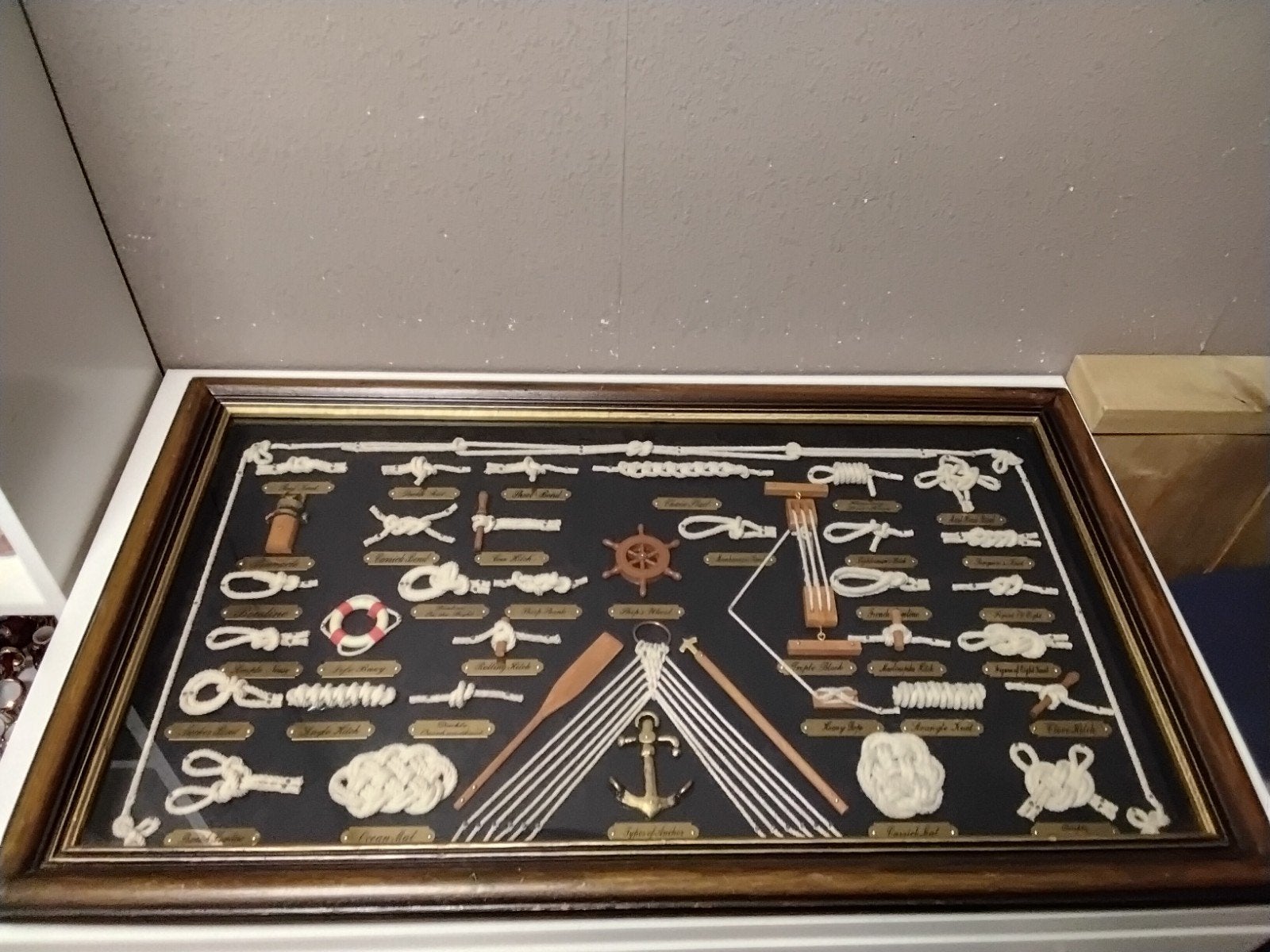 Super mooie mariteame knopen bord schilderij, Ophalen