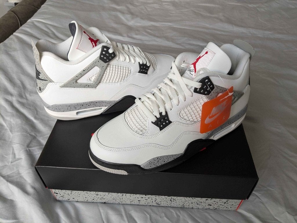Air Jordan 4 Retro OG White Cement Maat 46, Kleding | Heren, Schoenen, Overige kleuren, Verzenden, Nieuw, Sneakers of Gympen