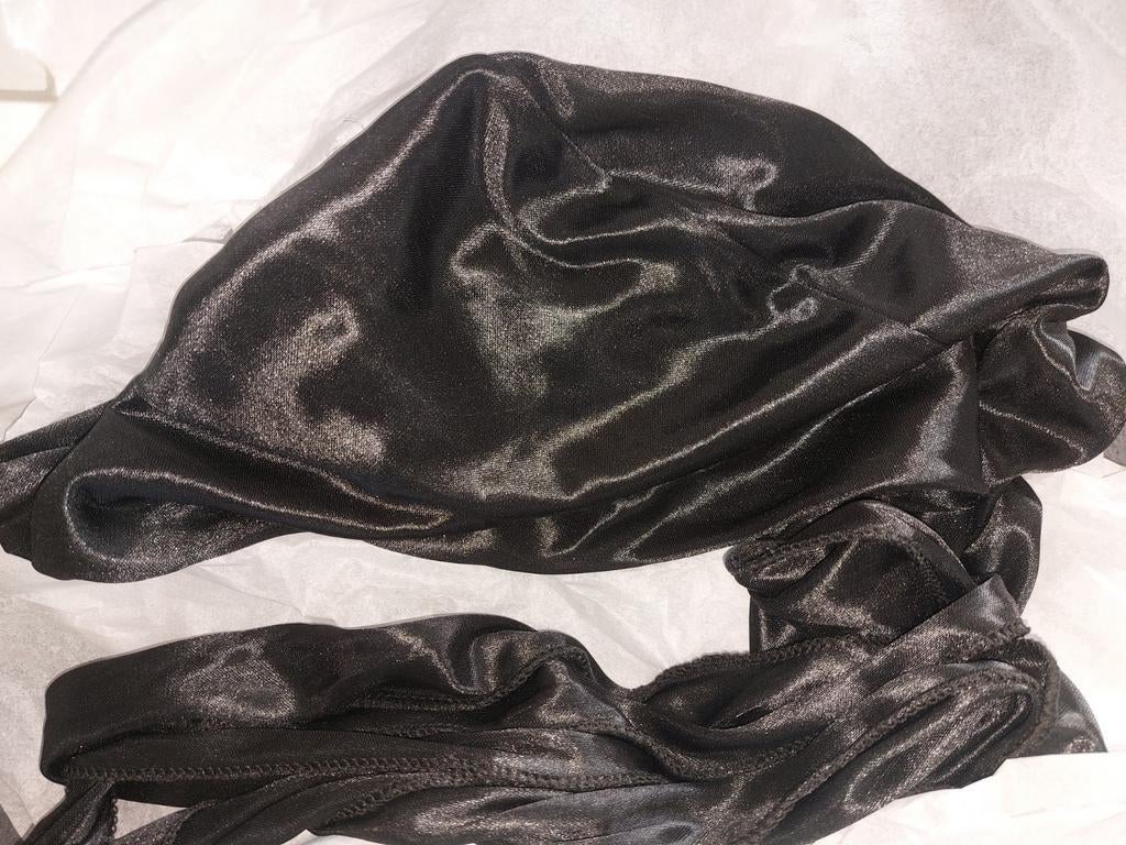 Nieuwe zwarte satijnen Durag haarnet voor vrouwen mannen, Ophalen of Verzenden, Nieuw