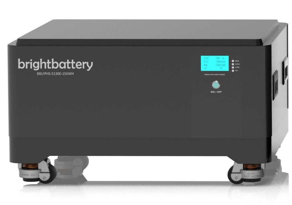 BrightBattery thuisbatterij met 14,336kWh-51,2V-280Ah, Ophalen of Verzenden, Nieuw, BrightBattery