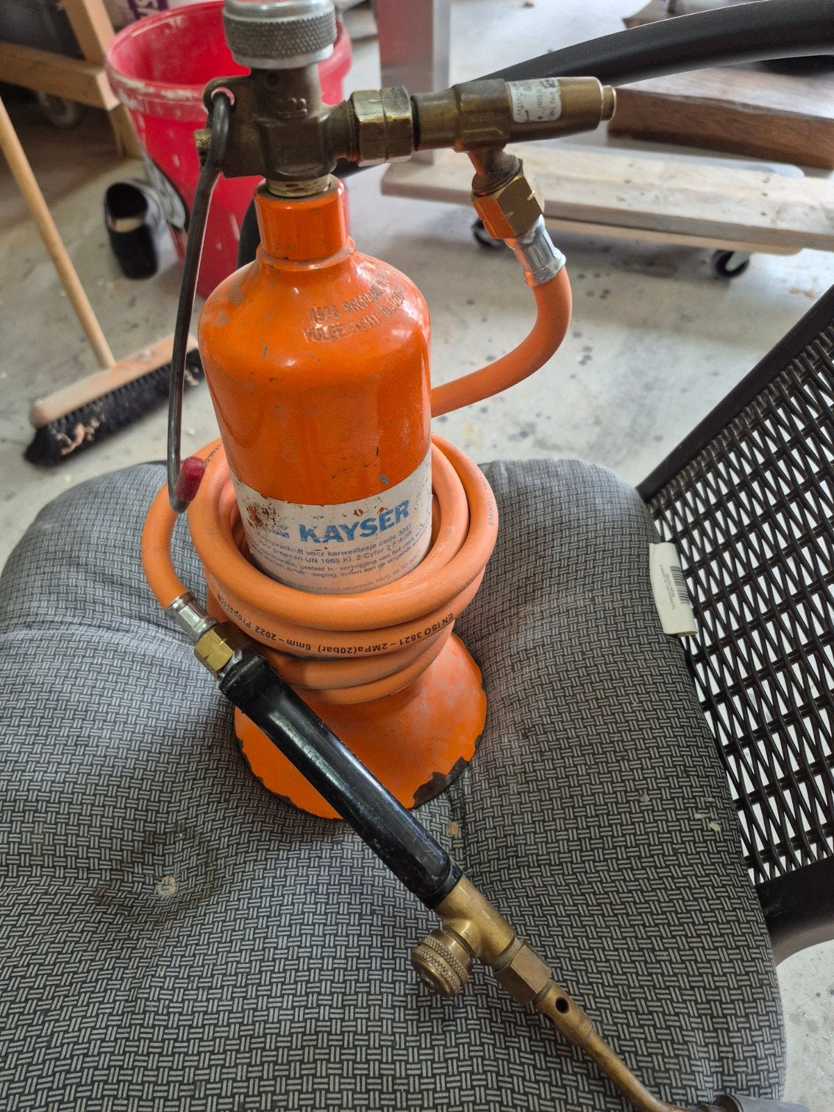 loodgieter/karwei gasfles brander, Ophalen