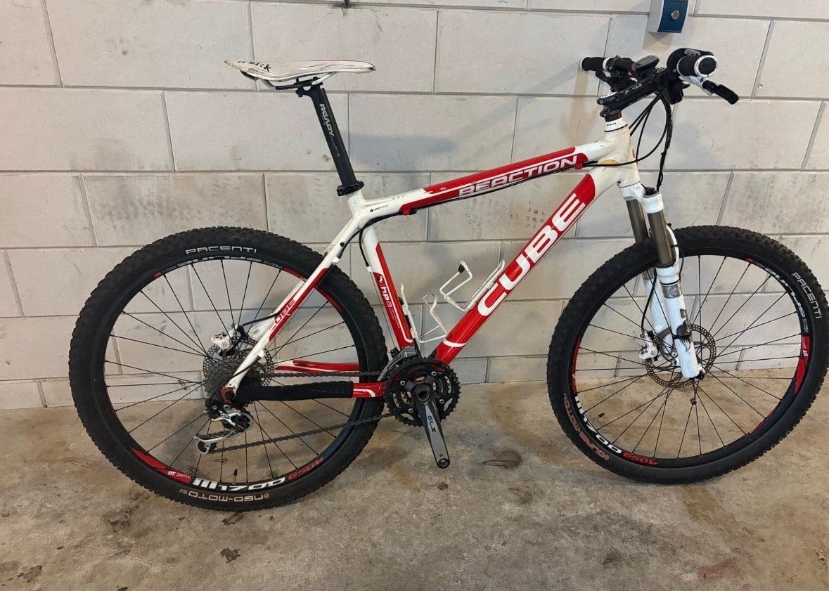 Cube Reaction Mountainbike Rood/Wit - Shimano, Schijfremmen, Gebruikt, Hardtail, Heren, Schijfrem