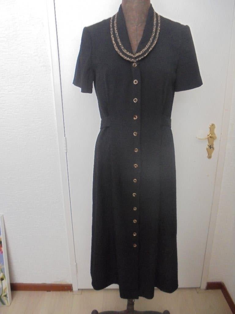 Vintage jurk zwart Miss Dorby, Antiek en Kunst, Antiek | Kleding en Accessoires, Ophalen of Verzenden, Dames, Miss Dorby