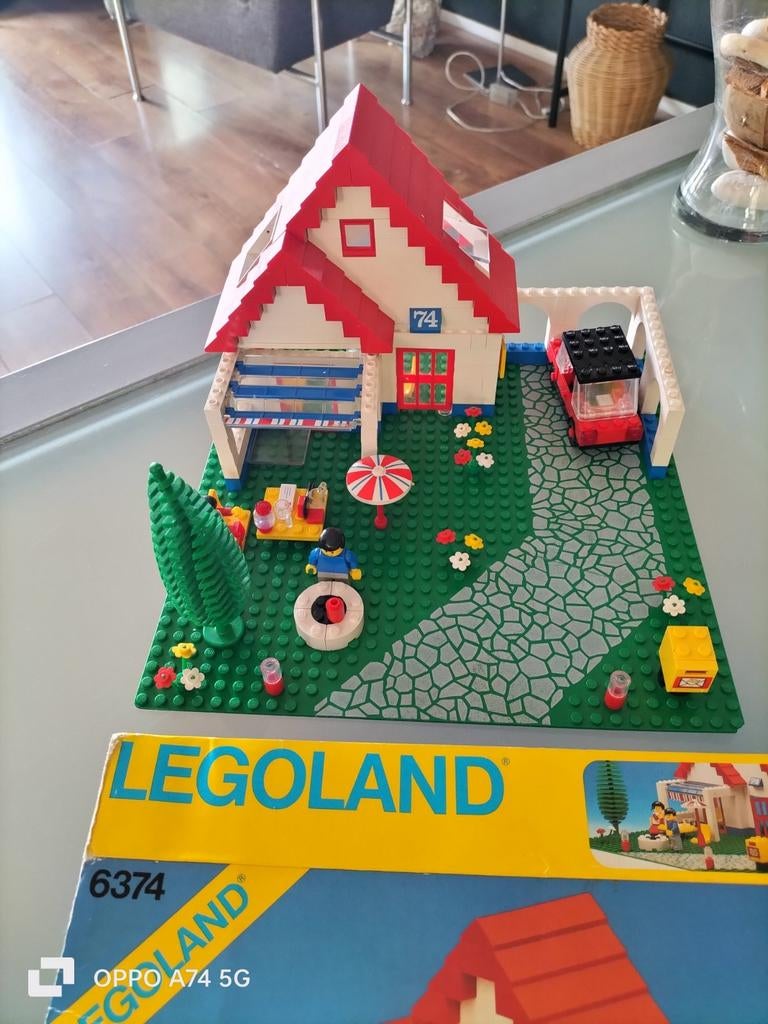 Lego Legoland Villa met oprit en auto - Set 6374, Kinderen en Baby's, Speelgoed | Duplo en Lego, Gebruikt, Lego, Compleet, Ophalen of Verzenden