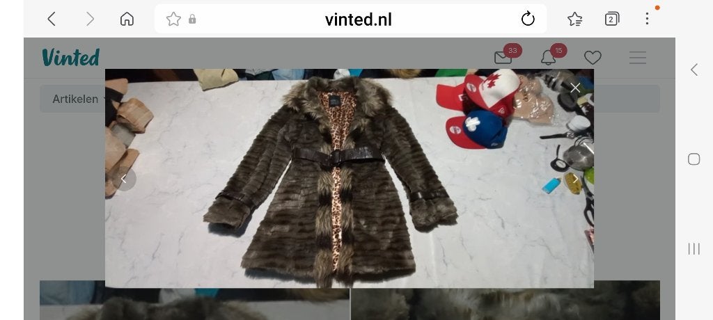 Rino & Pelle Faux Fur Jas Maat 40, Kleding | Dames, Bruin, Zo goed als nieuw, Rino & Pelle, Ophalen