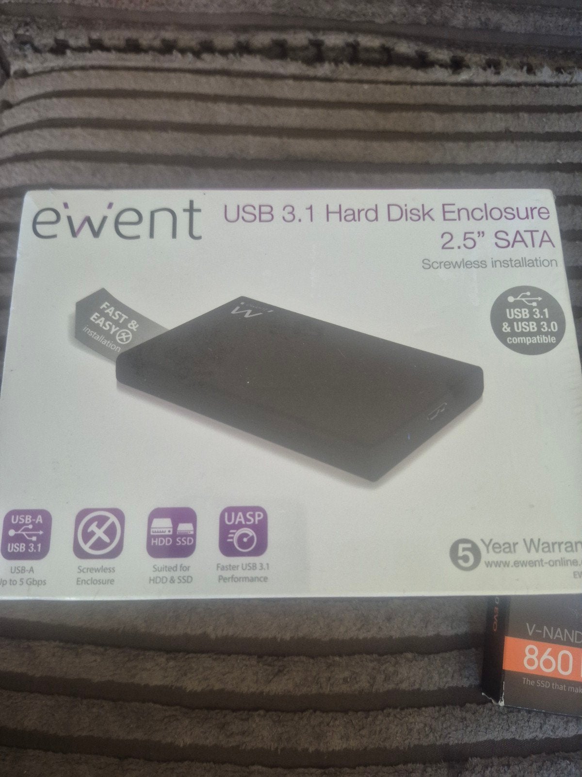 Nieuwe Ewent USB 3.1 Hard Disk Enclosure 2.5" SATA, Computers en Software, Server, HDD, Nieuw, Ophalen of Verzenden
