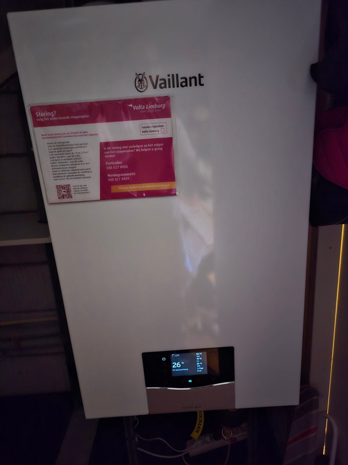 Vaillant ECO Tec Plus Hybride HR CV-ketel, Ophalen, 30 tot 80 cm, Gebruikt, Cv-ketel of Combi-ketel