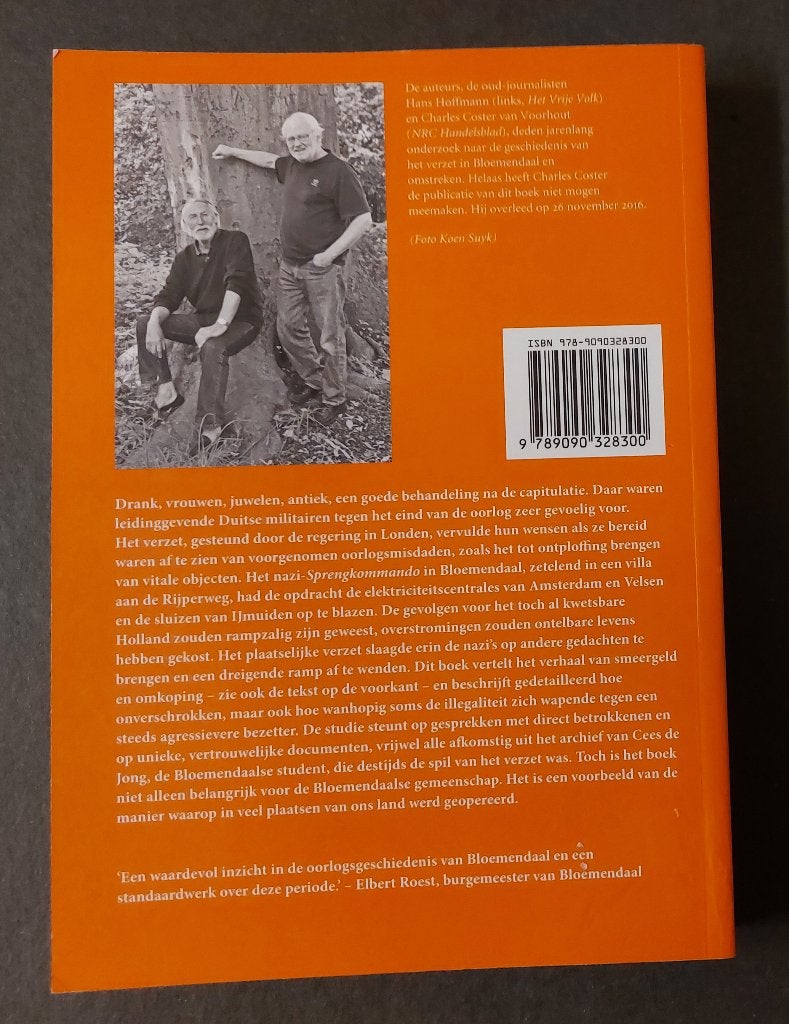 Verzet in Bloemendaal BOEK Coster van Voorhout Hans Hoffmann, Ophalen of Verzenden, Charles Coster van Voorhout en Hans Hoffmann