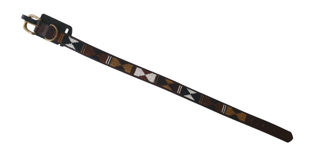SERENGETI Lederen Halsband Nekomtrek 53-58 cm KOOPJE!!!, Ophalen of Verzenden, Handgemaakt, Nieuw