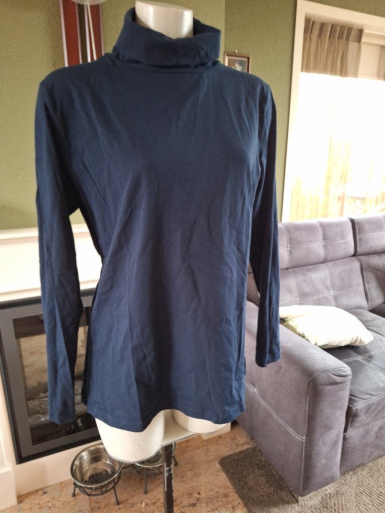 Lien en Giel top donkerblauw col mt XXL, Maat 46/48 (XL) of groter, Zo goed als nieuw, Lange mouw, Lien en Giel