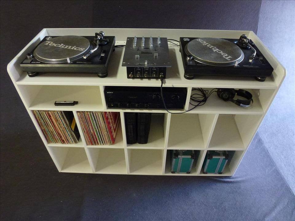 Platenkast/djmeubel/dj booth/audiomeubel/platenmeubel., Cd's en Dvd's, Ophalen, Nieuw in verpakking, 12 inch, Levenslied of Smartlap