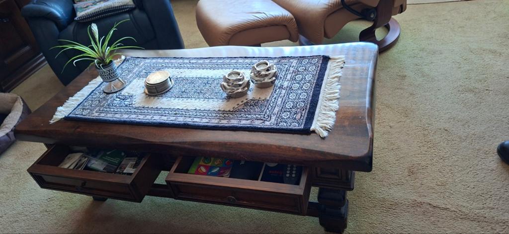 Salontafel en 4-delige kast - Massief hout, Huis en Inrichting, Ophalen, Gebruikt, 100 tot 150 cm, 200 cm of meer
