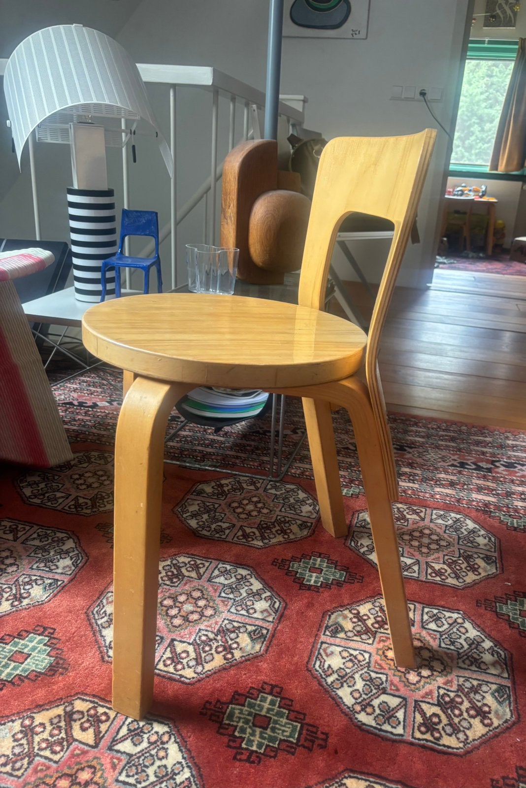 Te koop: Alvar aalto E65 stoel berken, Ophalen, Gebruikt, Bruin, Eén