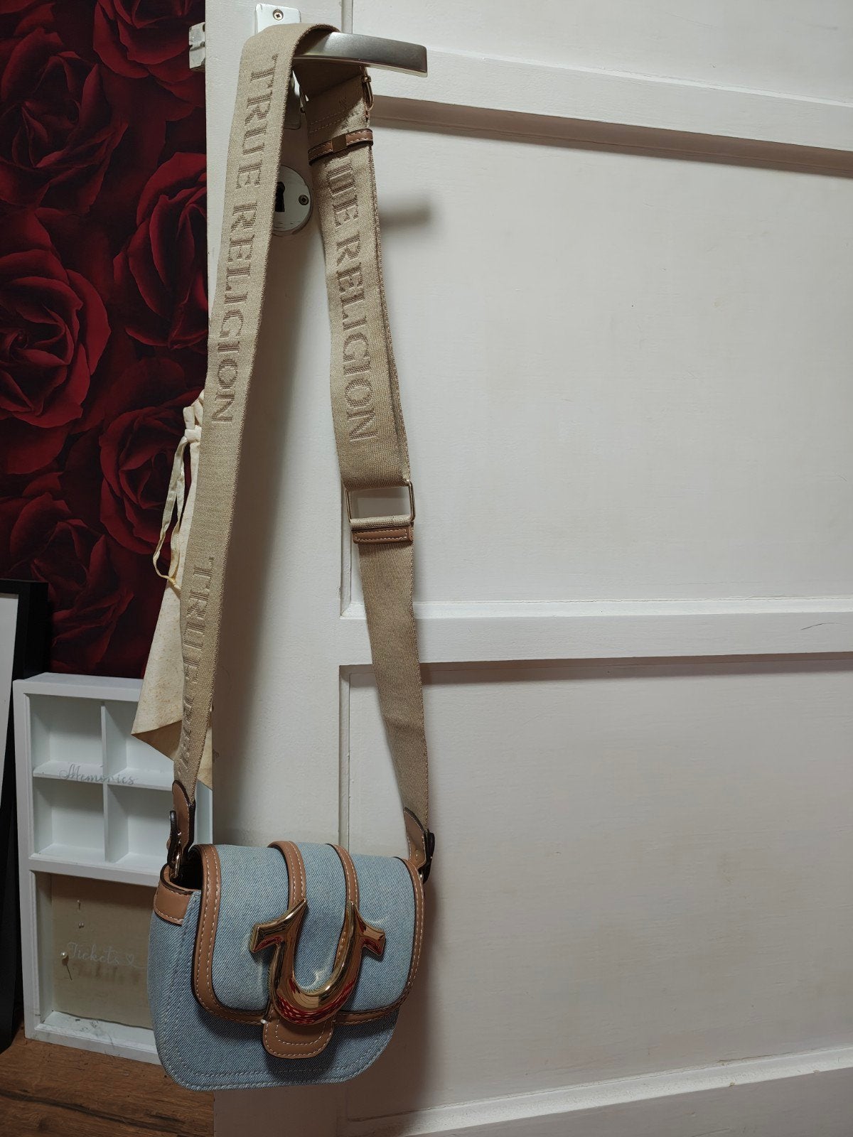 Leuke Treu Religion crossbody, Sieraden, Tassen en Uiterlijk, Tassen | Damestassen, Ophalen of Verzenden, Zo goed als nieuw, Blauw