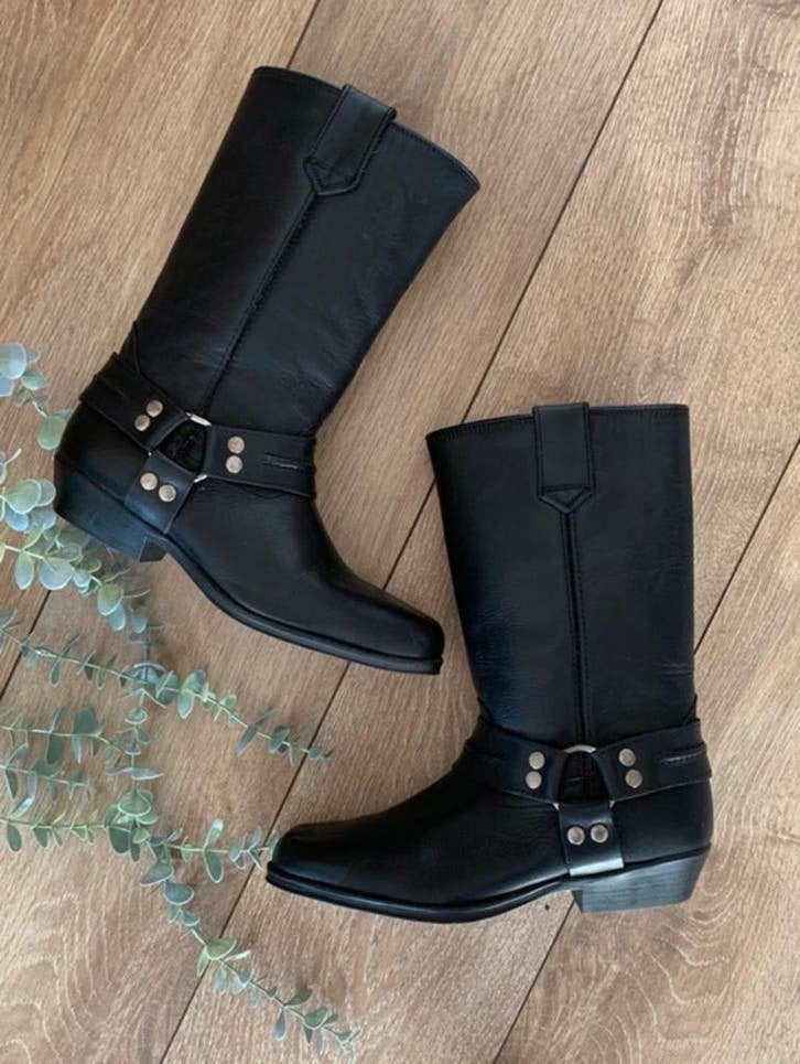 Joe Sanchez bikerboots 42 43 western boots laarzen, -, Zwart, -, Ophalen of Verzenden