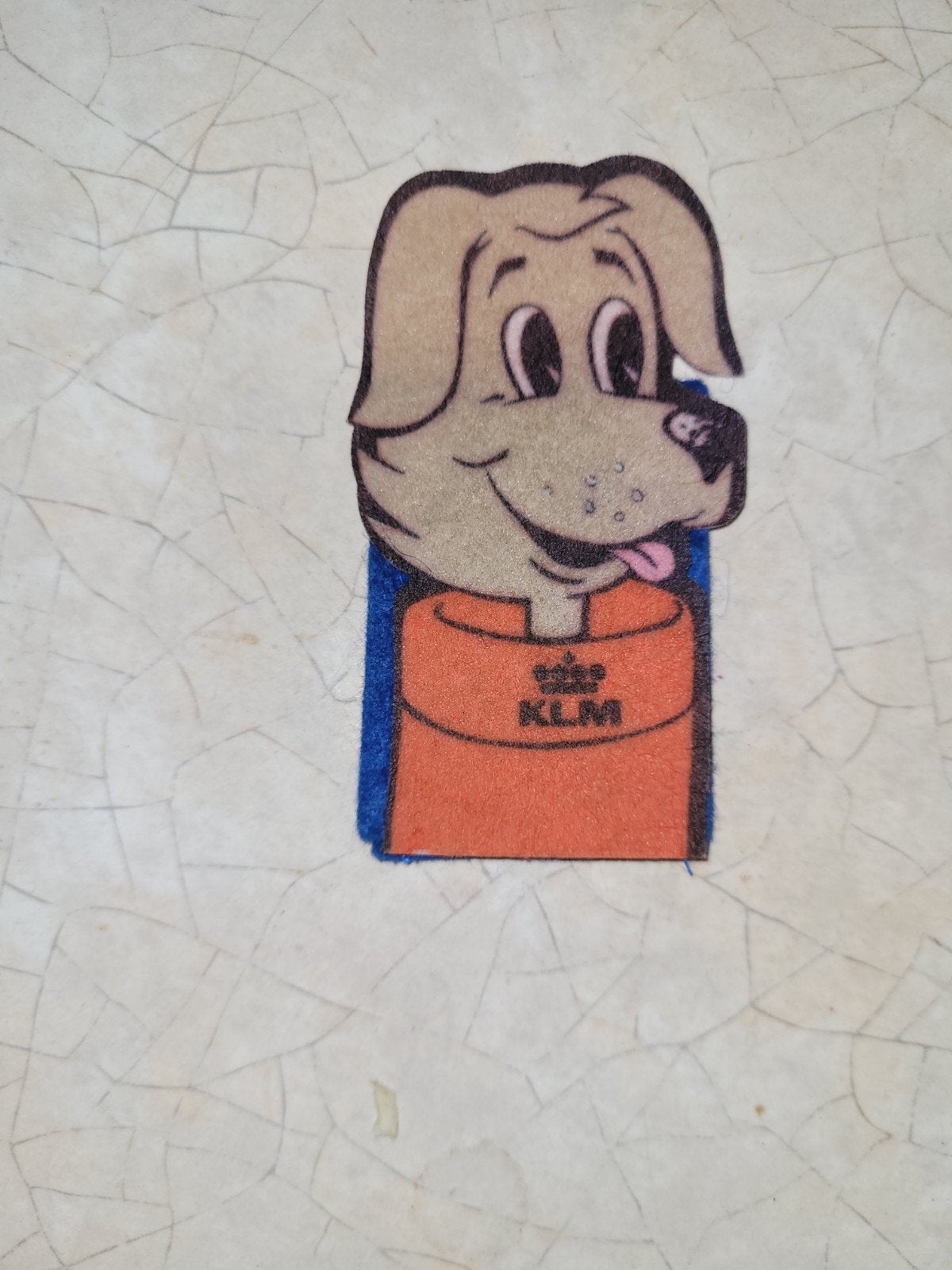 vilten badge KLM hond, Ophalen of Verzenden, Patch, Badge of Embleem
