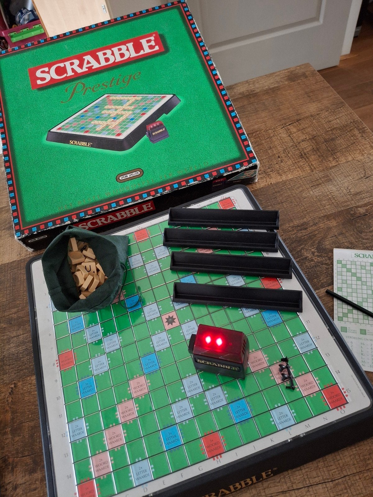 scrabble  prestige met tijdklok timer draaiplateau, Ophalen of Verzenden