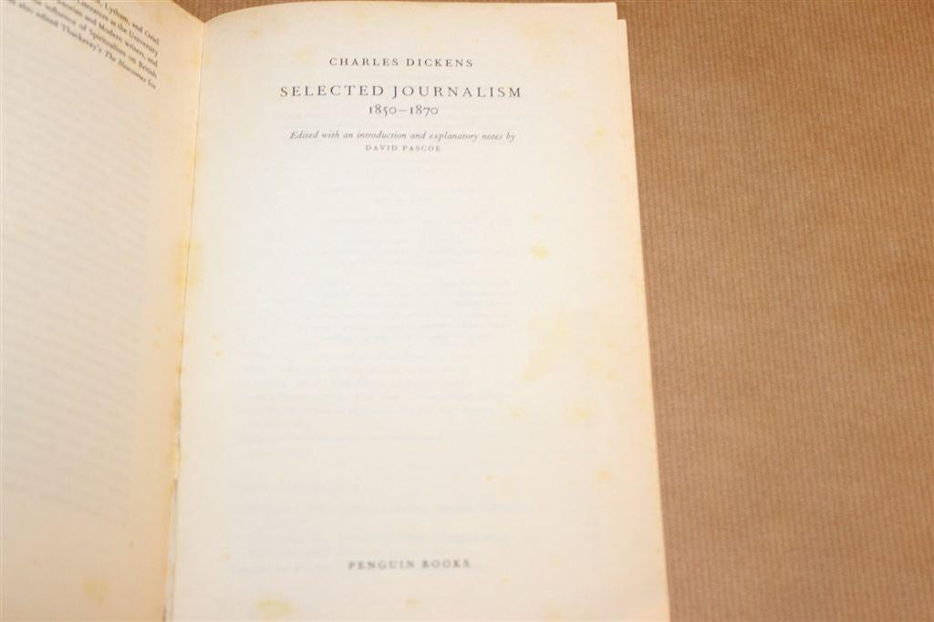 Selected Journalism Dickens — 1850-1870 Artikelen [EN], Ophalen of Verzenden, Gelezen