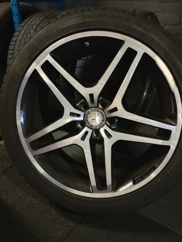 AMG VELGEN 21 INCH 265 40 21 continental winterband, Auto-onderdelen, Banden en Velgen, Ophalen, 265 mm, Banden en Velgen, 21 inch