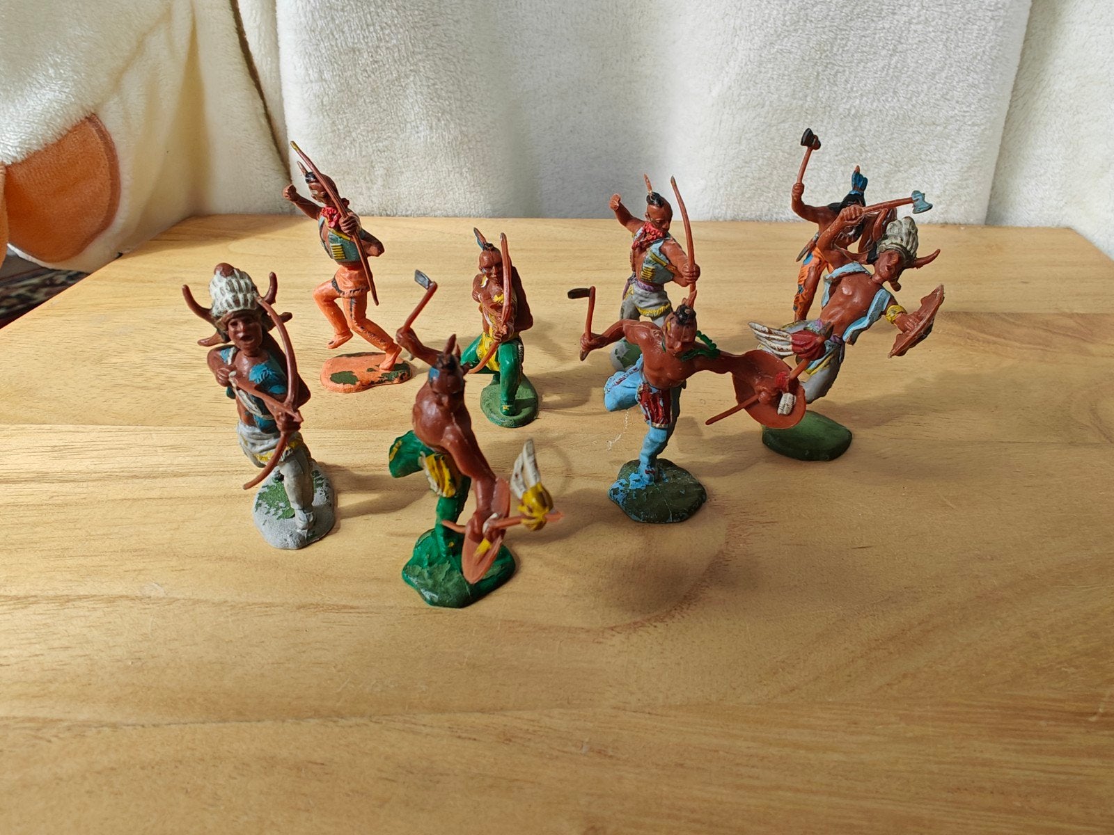 Zeldzame Swoppet Indianen - Britains Ltd (8 stuks), Ophalen of Verzenden, Gebruikt
