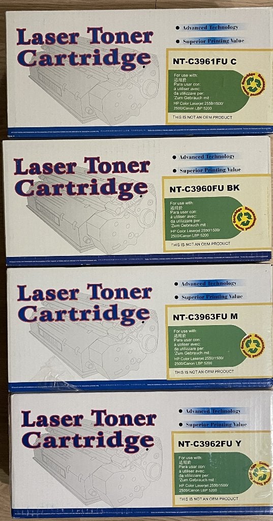 4x toners voor HP Color LaserJet 2550 / 2840 / Canon LBP5200, Ophalen, Nieuw, Toner