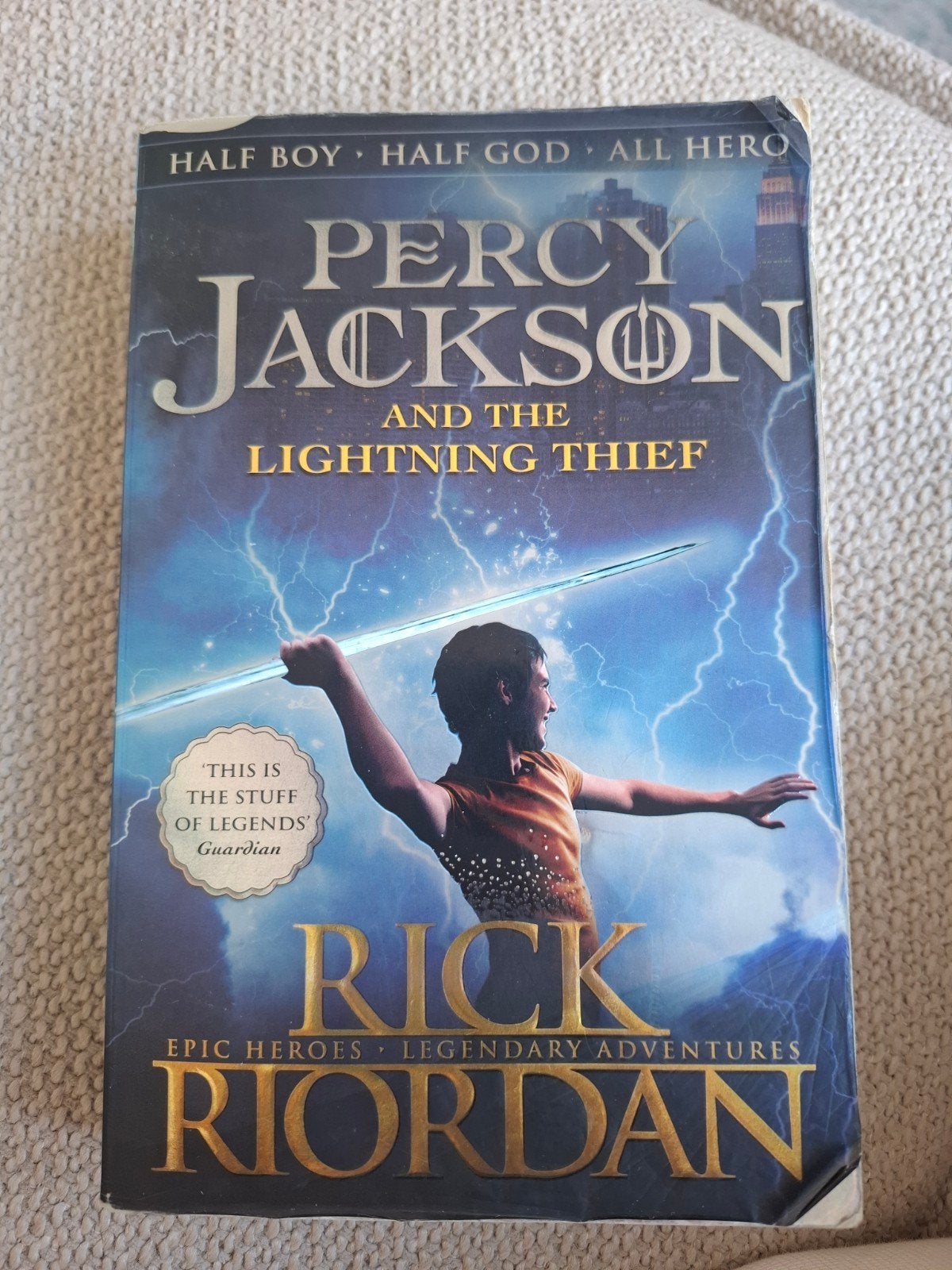 Percy Jackson en de Bliksemdief - Rick Riordan, Boeken, Ophalen of Verzenden, Gelezen, Rick Riordan