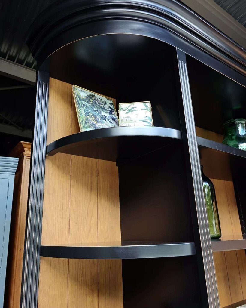 Chique halfronde boekenkast | Wandkast organisch  #7487, Huis en Inrichting, Gebruikt, Met deur(en), -, 200 cm of meer