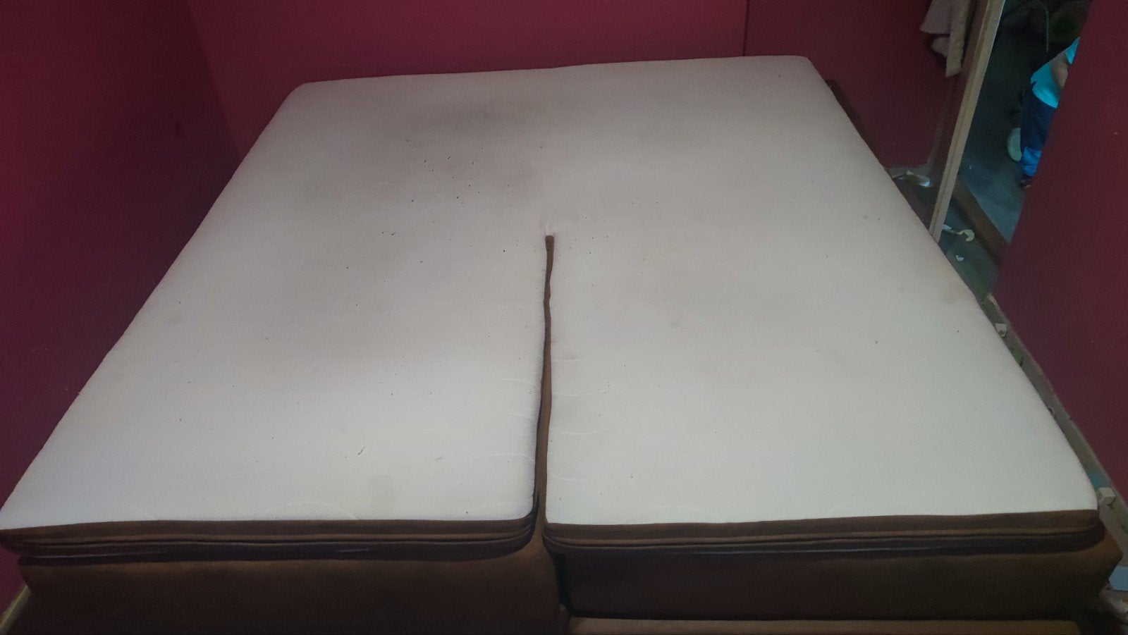 electric bed, Ophalen, Bruin, Tweepersoons, Zo goed als nieuw