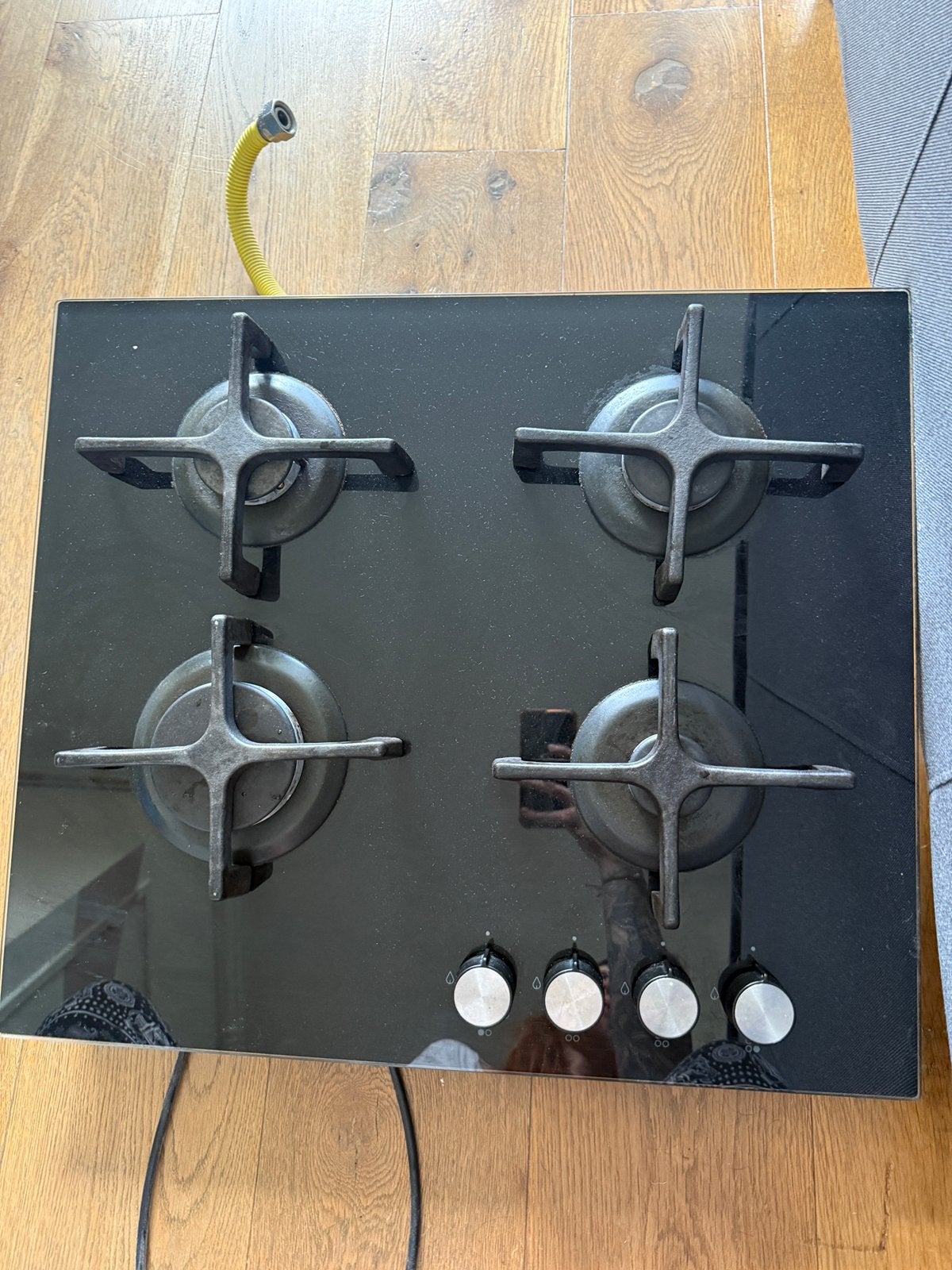 Gaskookplaat gas stove 59x51, Zo goed als nieuw, Inbouw, Gas, 4 kookzones