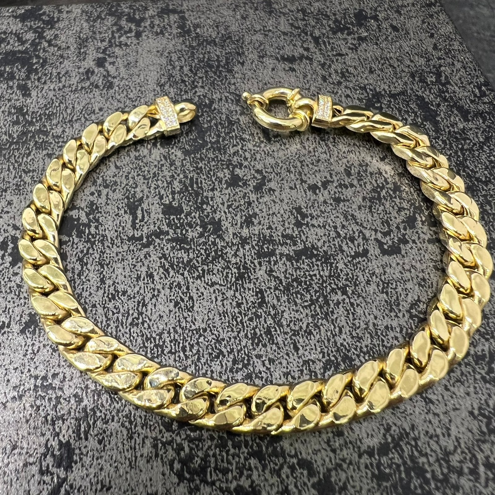 14 karaat gouden armband cuban schakel gourmet, Ophalen of Verzenden, Nieuw, Goud