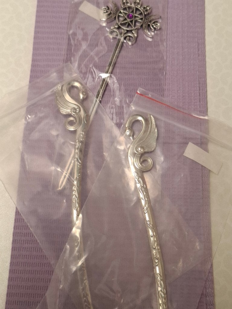 Sierspeld haar, Overige materialen, Nieuw, Ophalen of Verzenden, Zilver