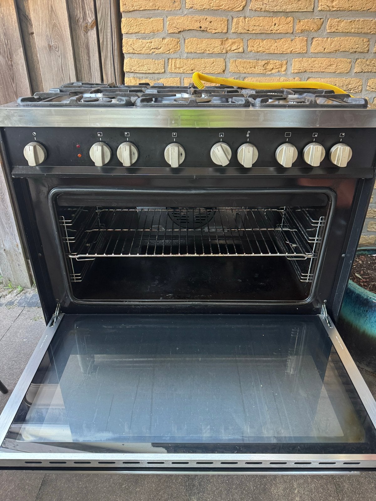 Pilgrim gasfornuis met oven - 6 pitten, Witgoed en Apparatuur, Ophalen, Gebruikt, Hete lucht, 60 cm of meer