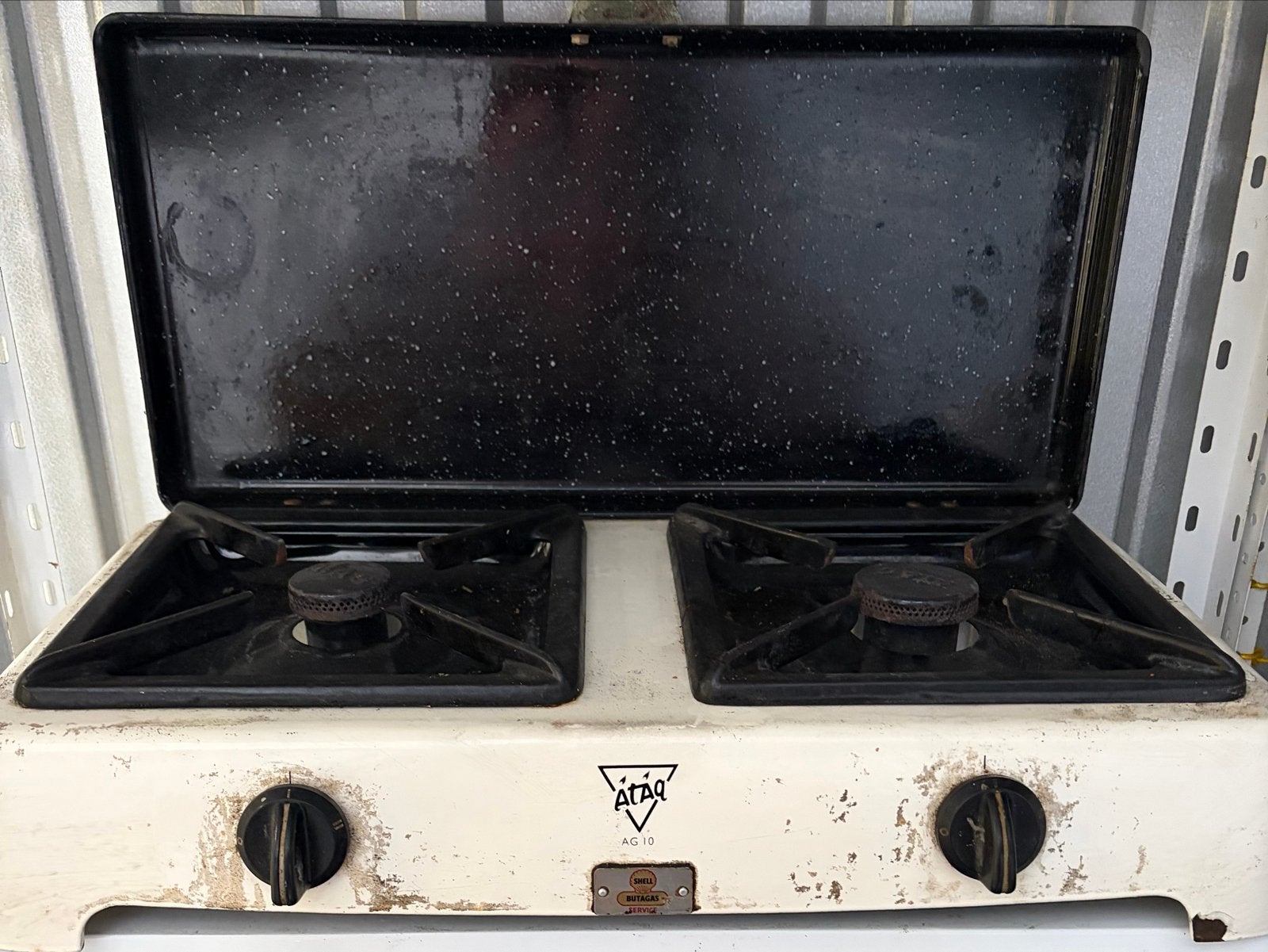 Ataq AG 10 Gasfornuis - Vintage 2-pits kooktoestel, Witgoed en Apparatuur, Gebruikt, 3 kookzones of minder, Ophalen of Verzenden