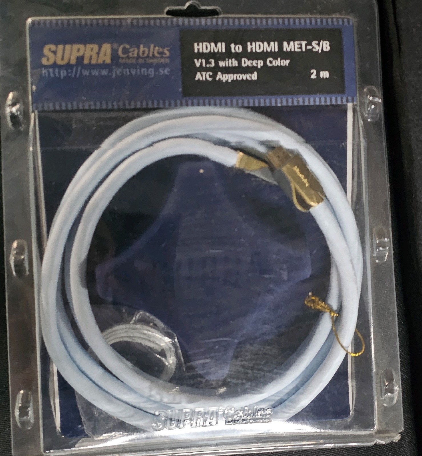 SUPRA Cables HDMI naar HDMI MET-S/B V1.3 Deep Color 2m, Audio, Tv en Foto, Audiokabels en Televisiekabels, Ophalen of Verzenden
