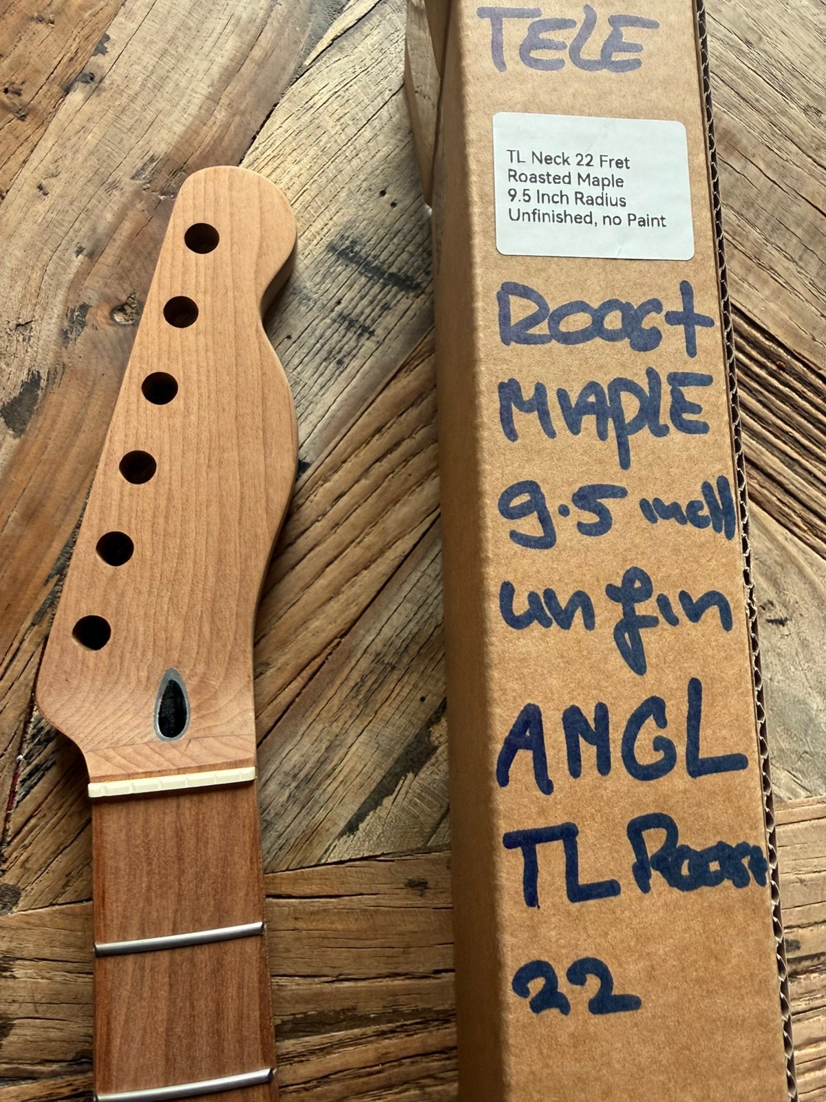 Telecaster hals Roast unfin maple-22 fr”ANGL TL Roast 22, Muziek en Instrumenten, Instrumenten | Onderdelen, Verzenden, Geen, Jpsg