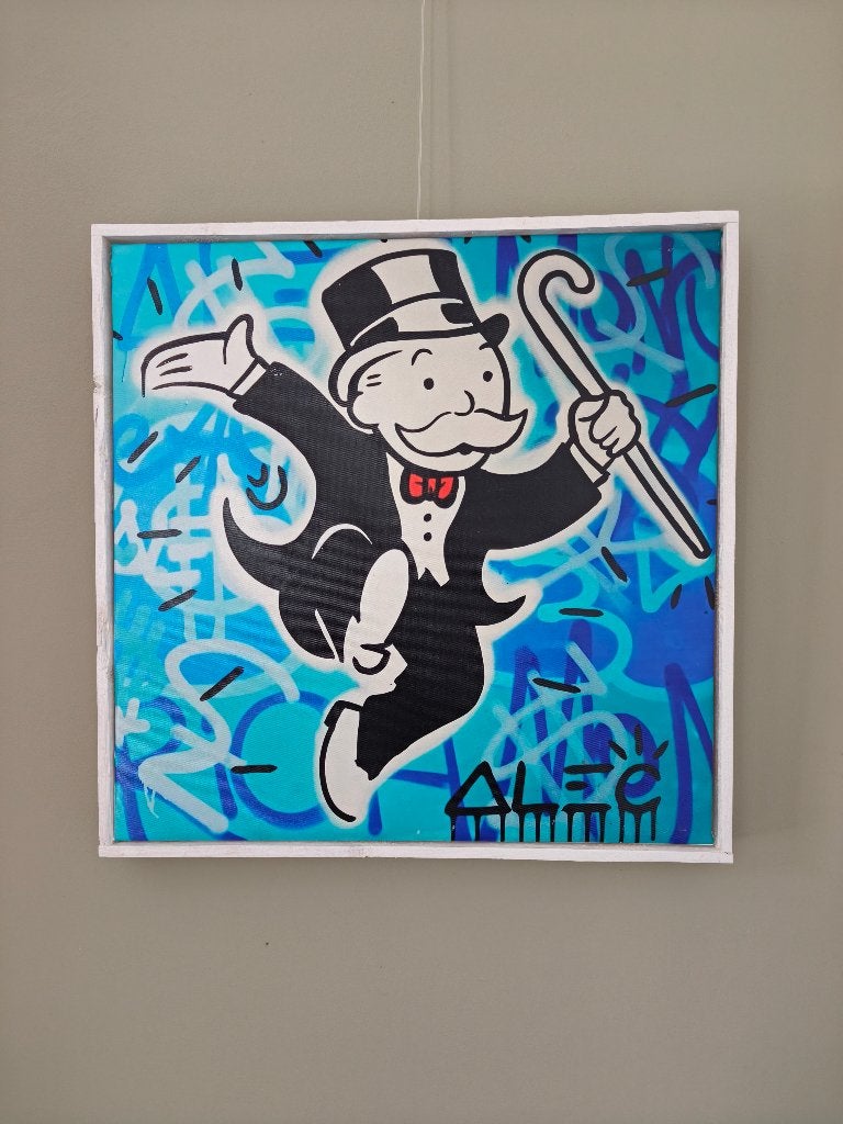 Alec Monopoly, streetart, 2 stuks, Ophalen, Zo goed als nieuw, Overige typen