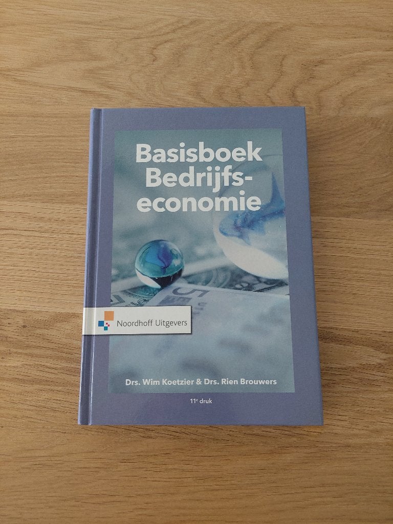 Basisboek bedrijfseconomie, Zo goed als nieuw, Noordhoff Uitgevers, Beta, HBO