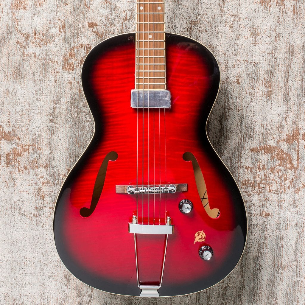Framus Vintage Series 5/51 Studio - Burgundy Blackburst, Ophalen of Verzenden, Zo goed als nieuw, Hollow body, Overige merken