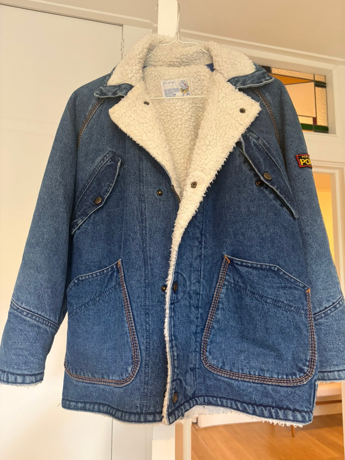 Pop Up Denim sherpa jacket - xs, Ophalen of Verzenden, Zo goed als nieuw, Maat 34 (XS) of kleiner, Blauw
