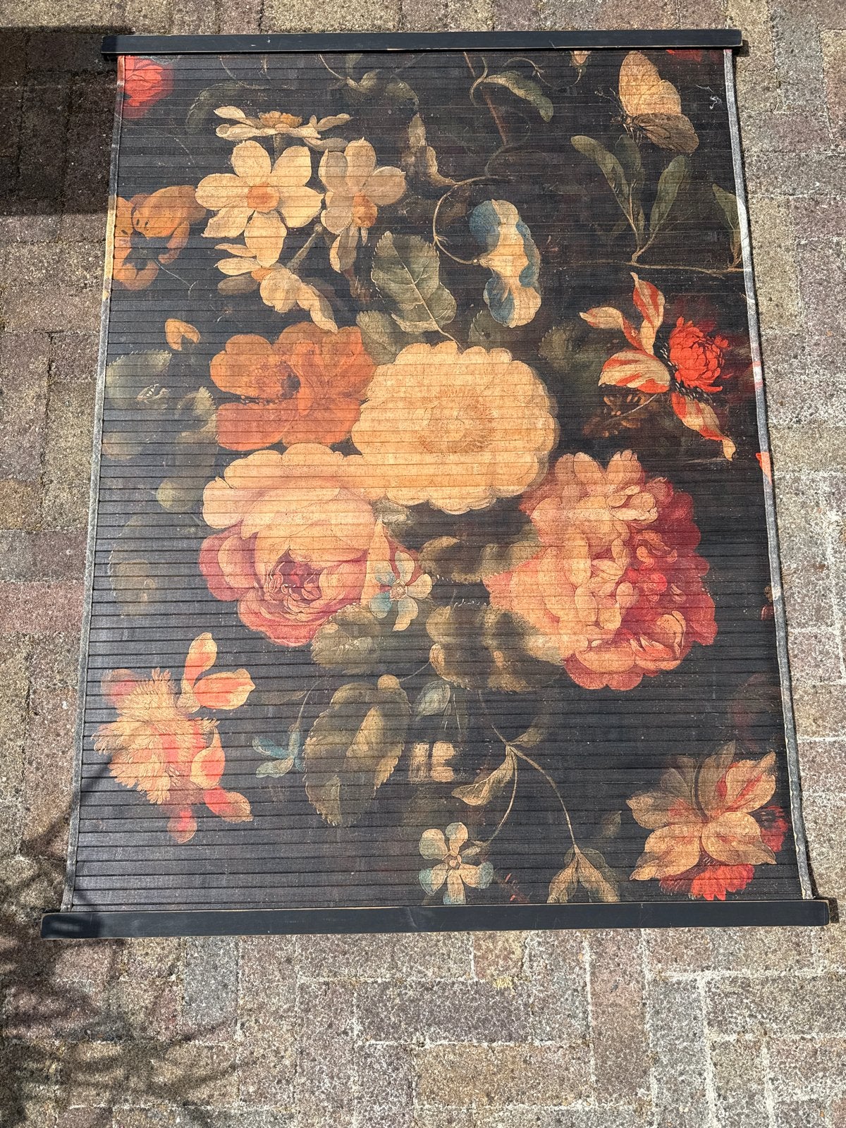 Oprolbaar Wand”kleed” met Klassiek Bloemenmotief van hout, Ophalen, Gebruikt, 75 tot 100 cm, Overige typen