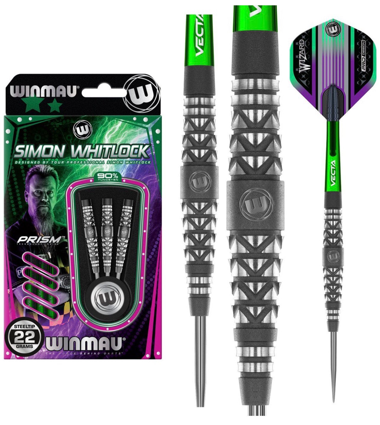 Winmau Simon Whitlock Atomised 90% - Dartpijlen 24 gram, Ophalen of Verzenden, Nieuw, Pijlen